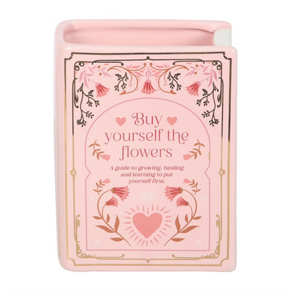 Pink Book Shaped Vase