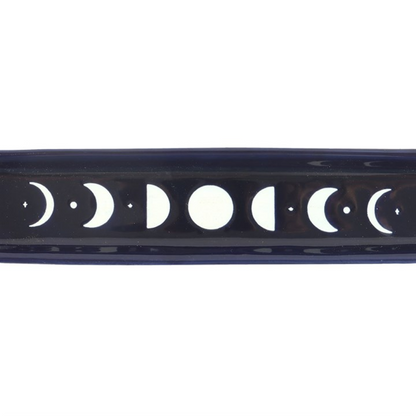 Blue Moon Phase Ceramic Incense Ash Catcher