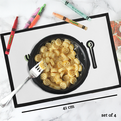 Set Of Four Doodle 'Grubs Up' Placemats