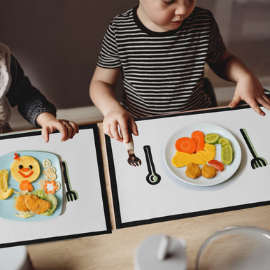 Set Of Four Doodle 'Grubs Up' Placemats