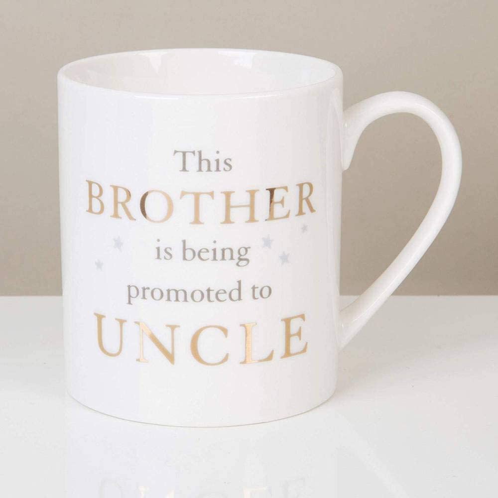 'Brother Promoted to Uncle' Design Fine China Mug