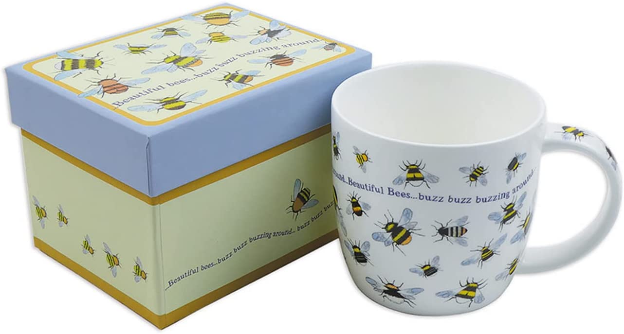 Emma Ball Bone China Mug with Gift Box - Buzzing Bees by Eric Heyman