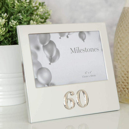 Celebrations 6" x 4" - Milestones Birthday Frame with 3D Number - 60