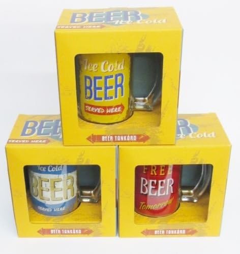 Ice Cold Beer Served Here Large Beer Mug Tankard  - Assorted Colours