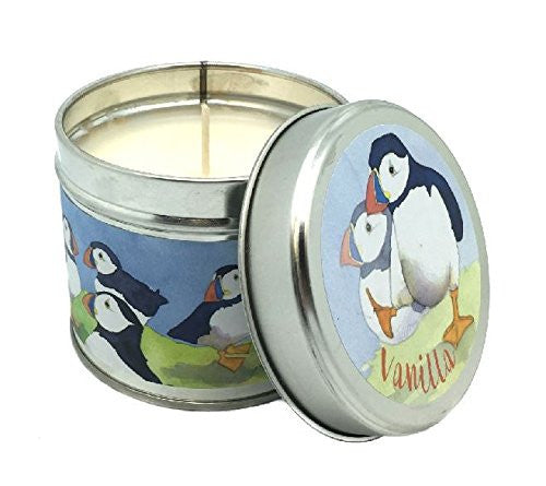 Emma Ball - Playful Puffin - Vanilla Scented Candle TIn