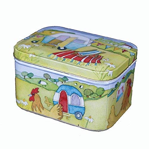 GLAMPING - CARAVAN/CAMPING - Emma Ball Colourful Small Rectangular Tin - 10.5cm