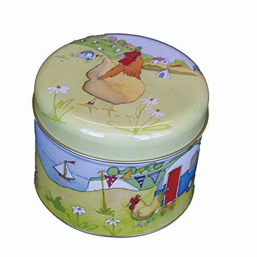 GLAMPING - CARAVAN/CAMPING - Emma Ball Colourful Short Round TEA CADDY - 8cm