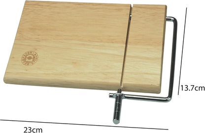 Rubberwood Cheese Board With Wire Slicer