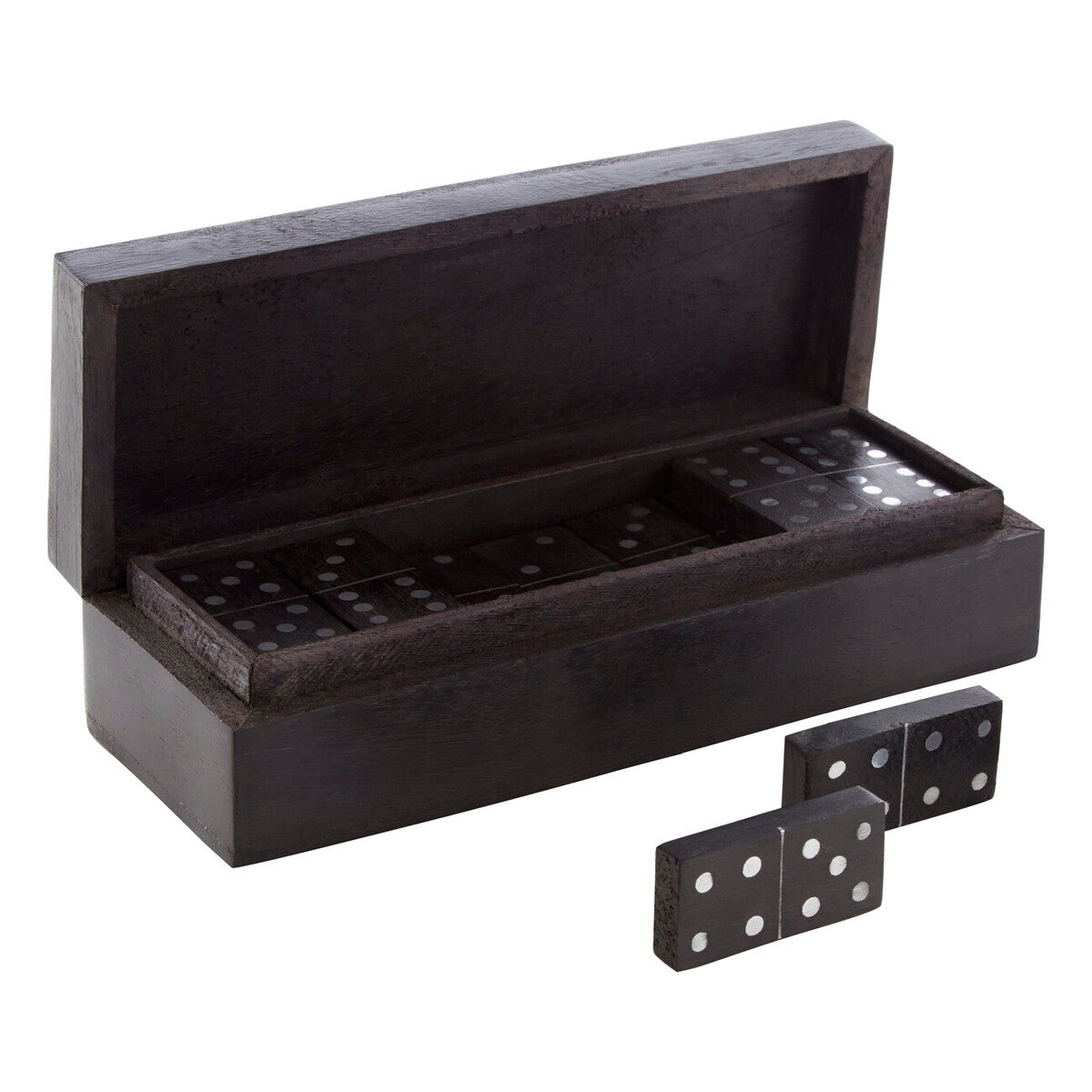 Churchill Games Black Wood Domino Set