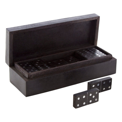 Churchill Games Black Wood Domino Set