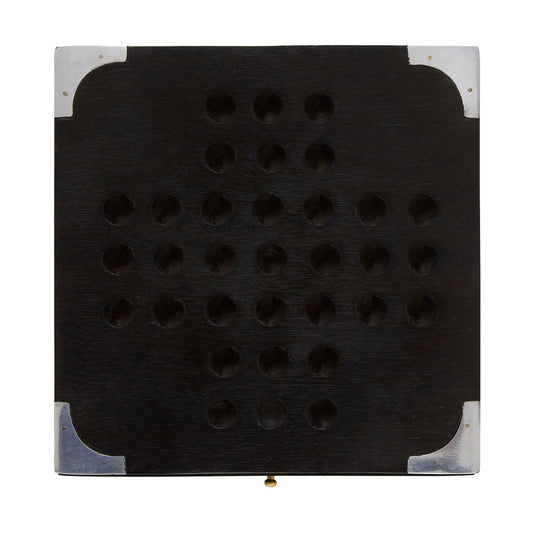 Churchill Games Black Sheesham Wood Solitaire Games Box