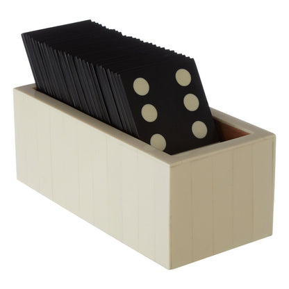 Churchill Games Domino Set White with Black Dominoes