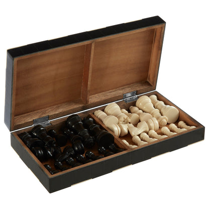 Churchill Games Black And White Foldable Chess Set