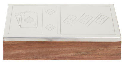 Churchill Games 3 In 1 Dominoes Dice and Playing Cards Set