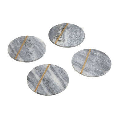 Kira Grey Marble Coasters