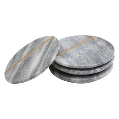 Kira Grey Marble Coasters
