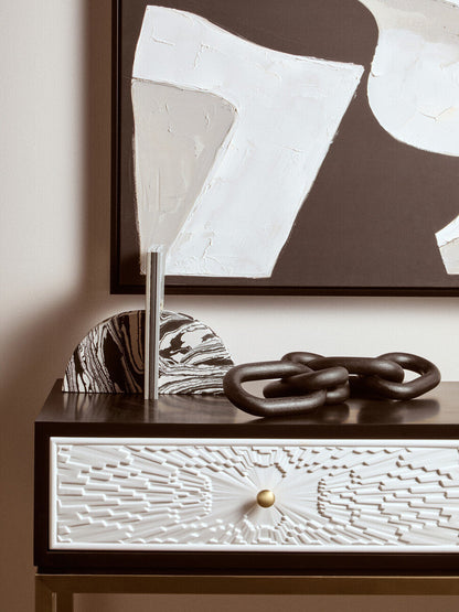 Black and White Marble Set of Two Bookends | Helsa