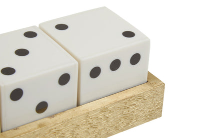 Churchill Games Gold Dice Set with 5 White Dice