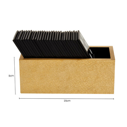 Churchill Games Gold Domino Set with Black Dominoes