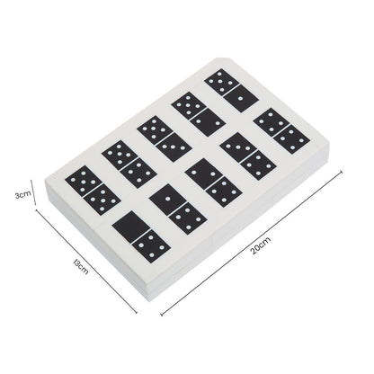 Churchill Games Black and White Rectangular Domino Box