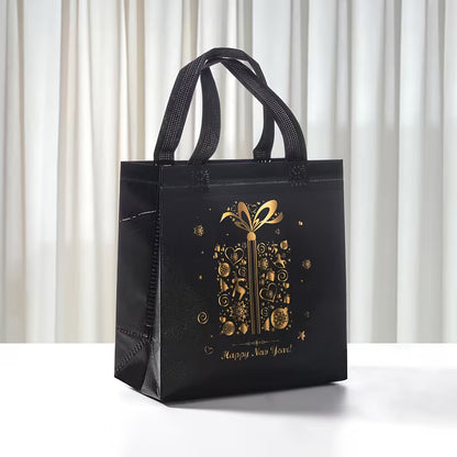Black Christmas Gift Bag with Handle - Assorted Designs