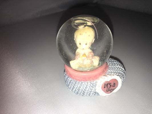 Its A Boy Glitter Globe