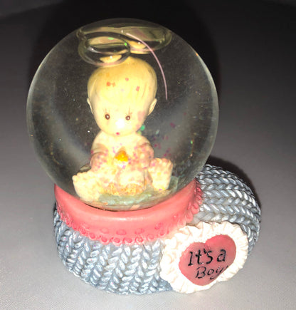 Its A Boy Glitter Globe