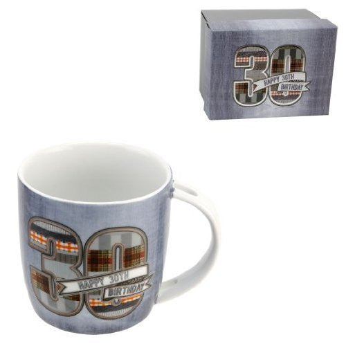 Denim Design Boxed 30th Birthday Mug