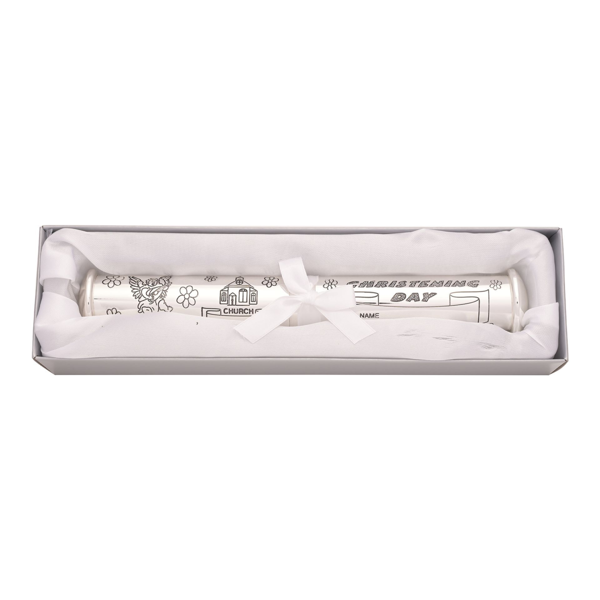 Silverplated "Christening" Day Certificate Holder