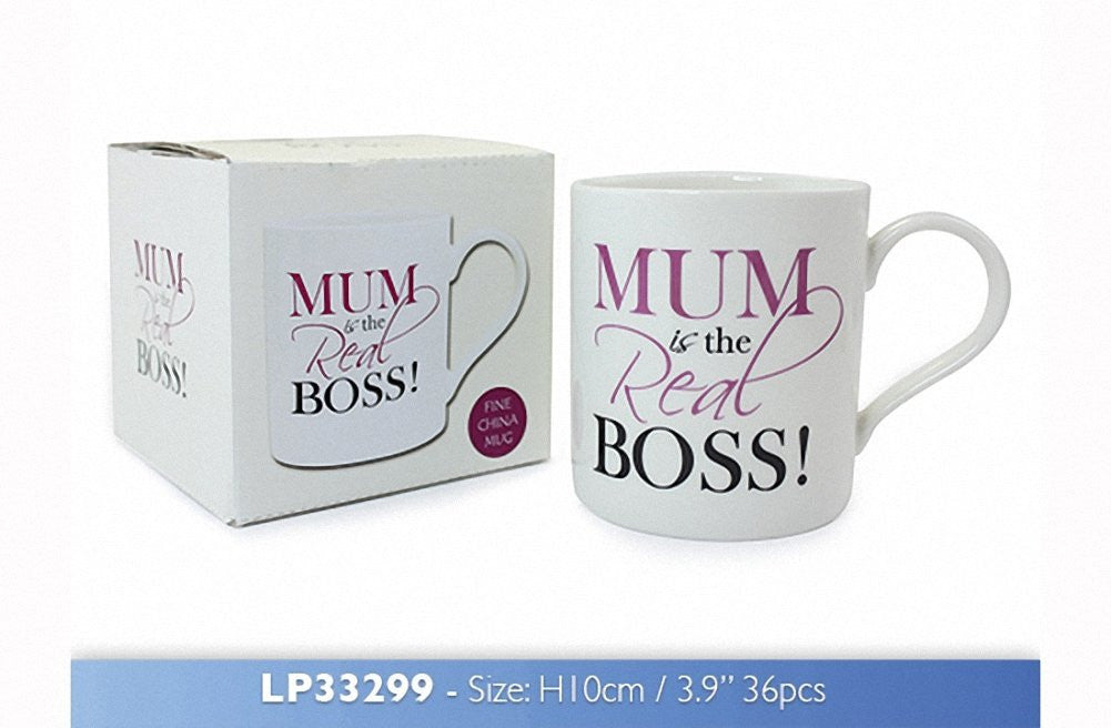 Mum is the Real Boss! Mug with Gift Box