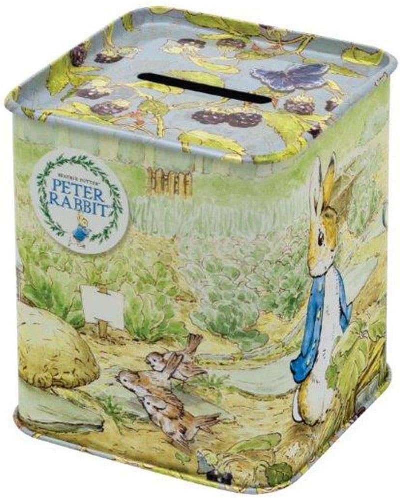 Beatrix Potter Peter Rabbit Money Tin Square Piggy Bank Money Box