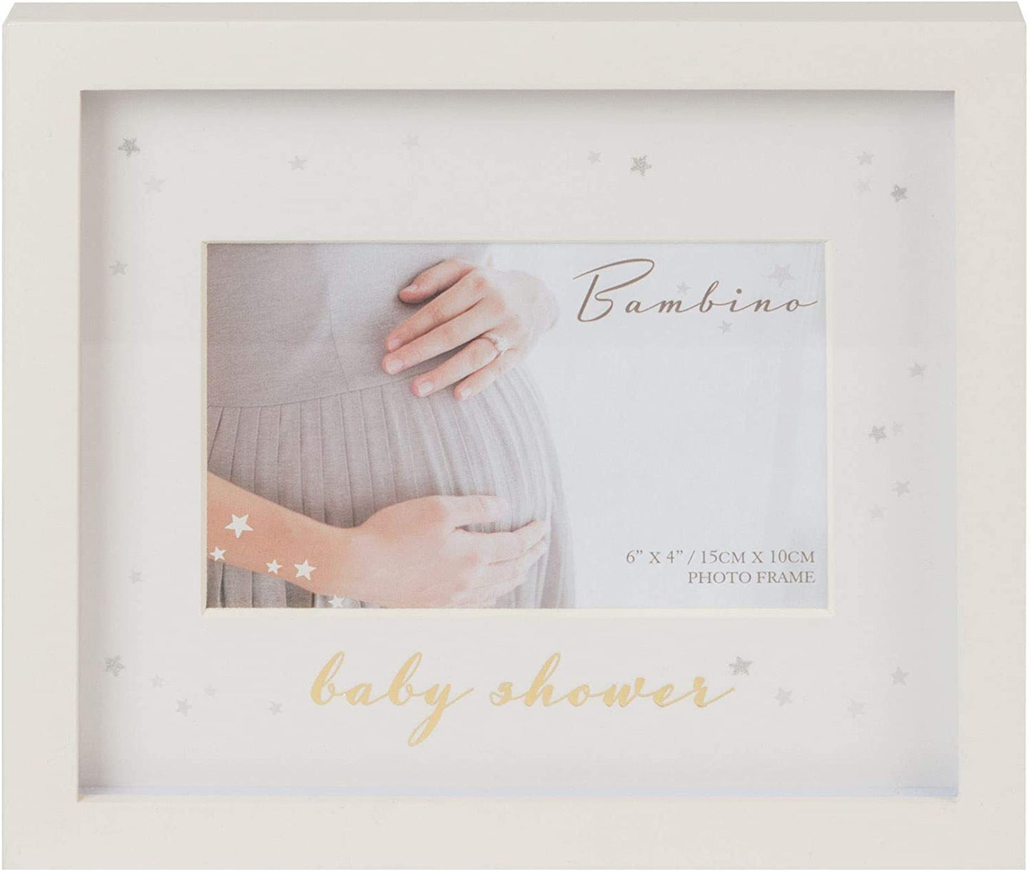 Bambino 6 x 4 Cream MDF Pregnancy Photo Frame 'Baby Shower'