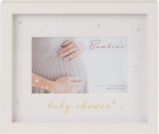 Bambino 6 x 4 Cream MDF Pregnancy Photo Frame 'Baby Shower'