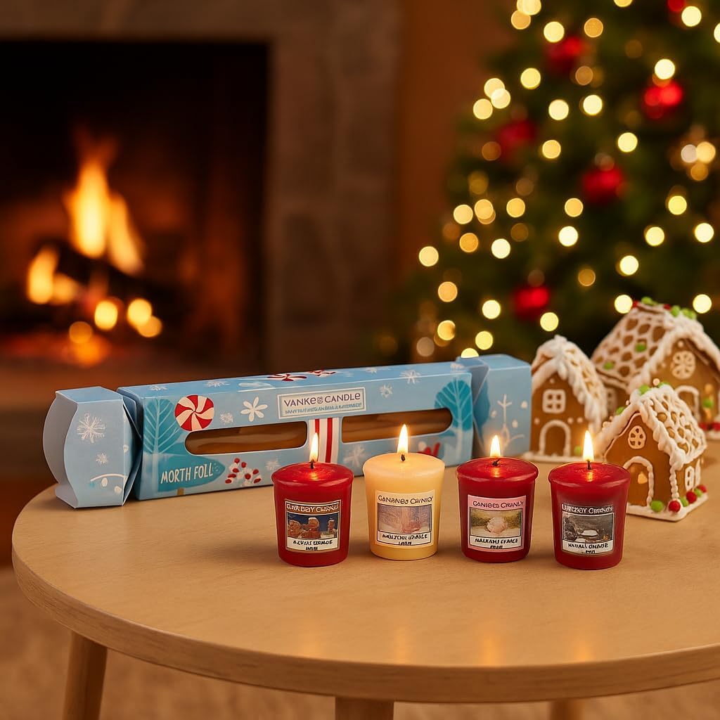 YANKEE CANDLE Home Inspiration Cracker 4 Votive Gift Set