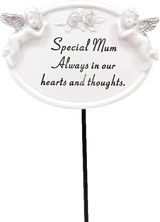 David Fischhoff Special Mum Graveside Oval Memorial Plaque on a Stick