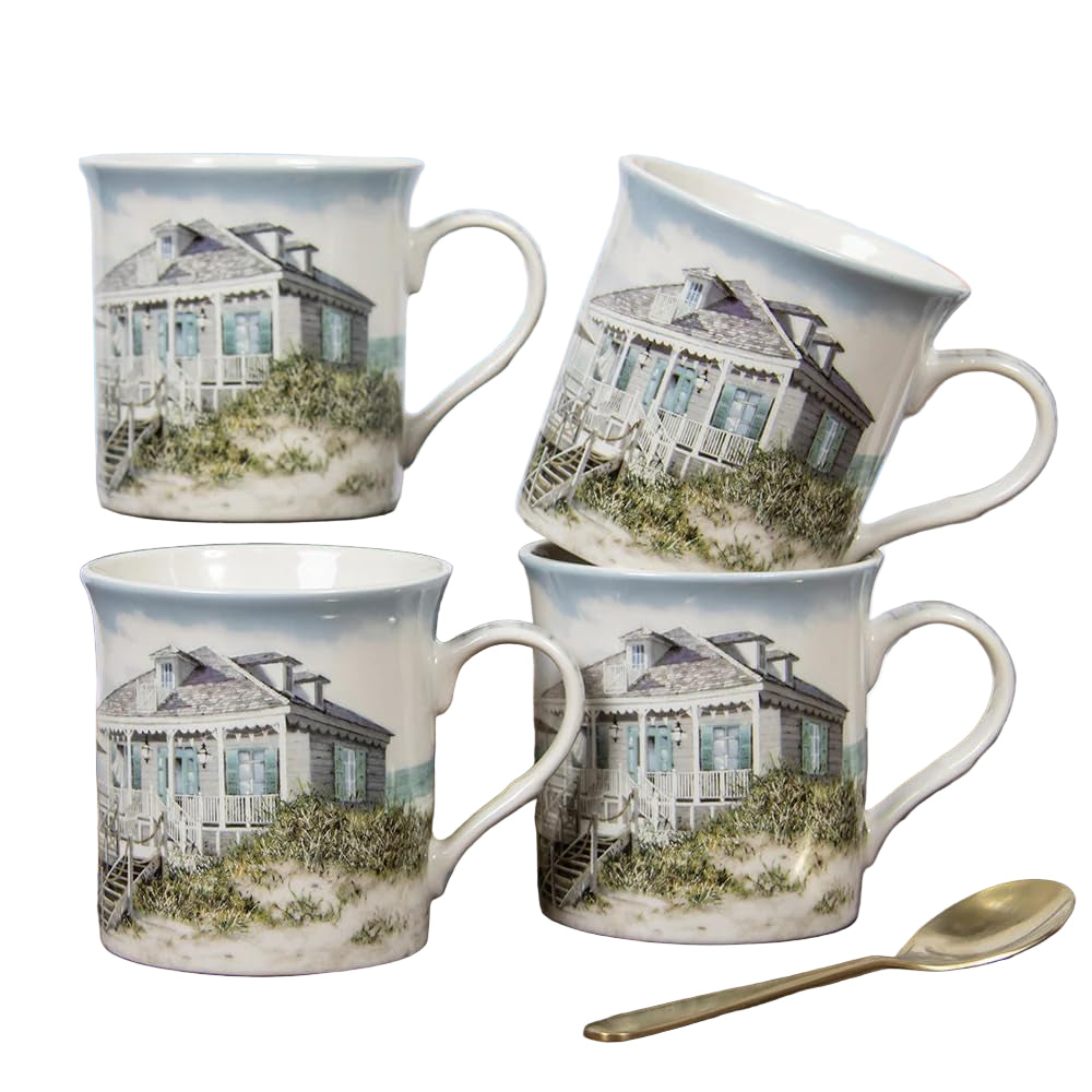 Lesser & Pavey British Designed Set of 4  Sea Breeze Mugs