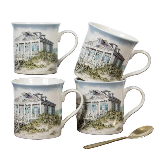 Lesser & Pavey British Designed Set of 4  Sea Breeze Mugs