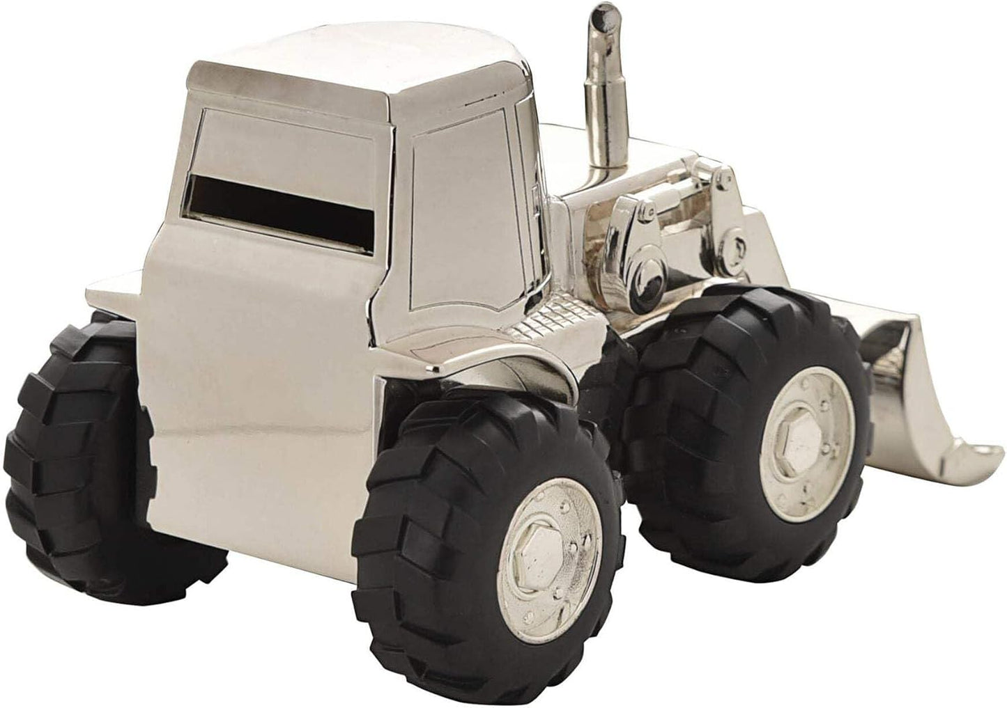 Bambino Front Loading Digger Silver Plated Money Box