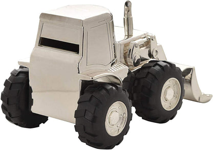 Bambino Front Loading Digger Silver Plated Money Box