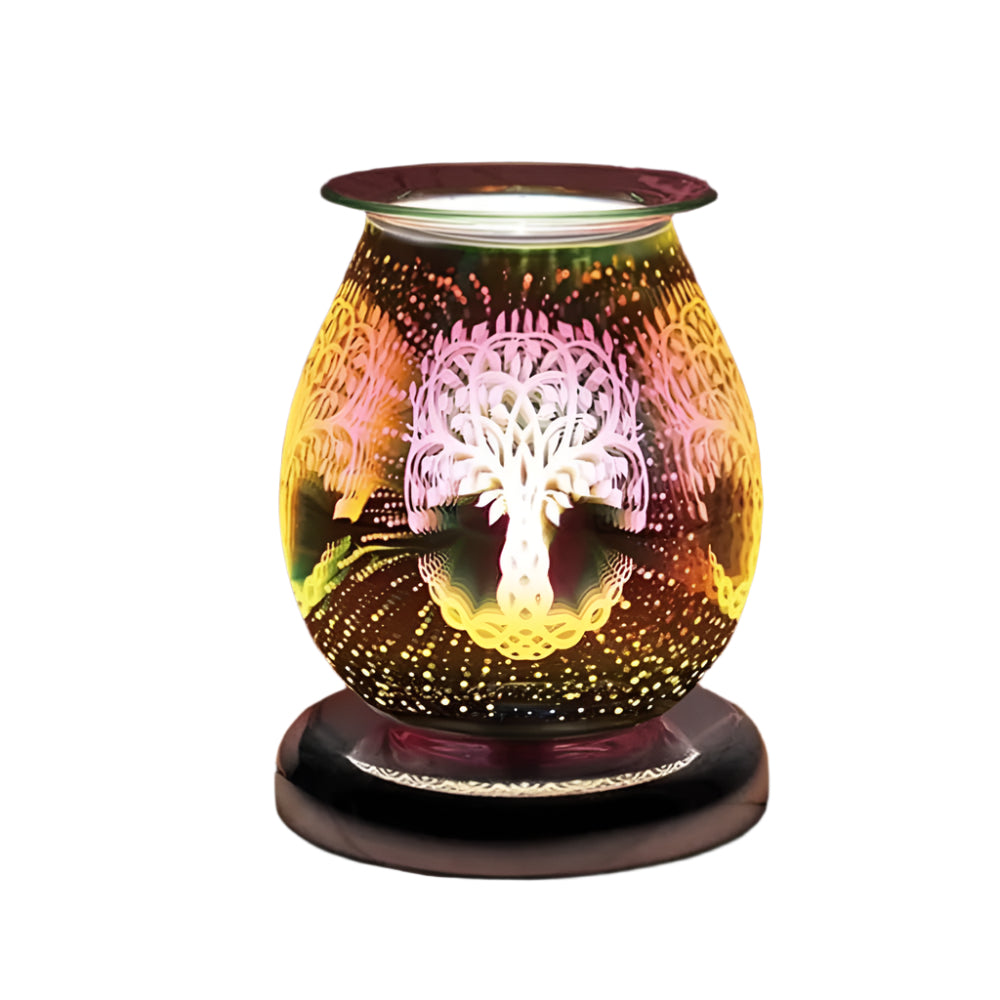 Aroma Electric Wax Melter 3D LED Touch 17cm Tree of Life Goblet Lamp Oil Burner