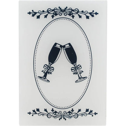 Champagne Toast Embossing Folder A6