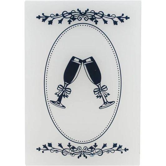 Champagne Toast Embossing Folder A6
