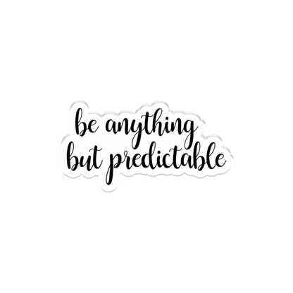 Crafters Companion Clear Acrylic Stamp ~ Anything but Predictable