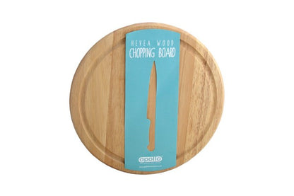Apollo Rubberwood Round Bread Board, Blank