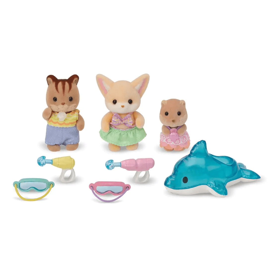 Sylvanian Families Nursery Friends - Pool Fun Trio for Ages 3 and Up