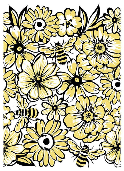 Crafters Companion Background Layering Stamps - Bees in the Border