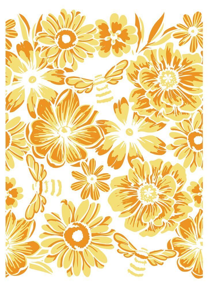 Crafters Companion Background Layering Stamps - Bees in the Border