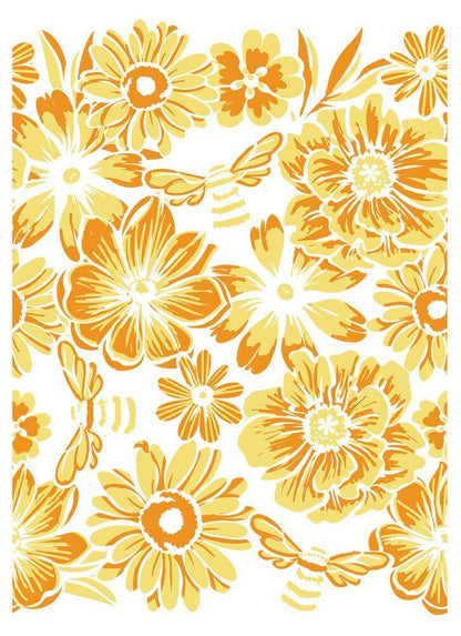 Crafters Companion Background Layering Stamps - Bees in the Border