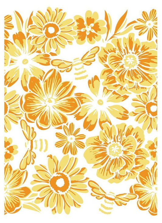 Crafters Companion Background Layering Stamps - Bees in the Border