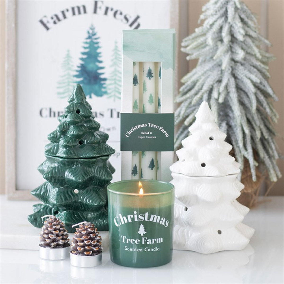 White Fir Tree Oil Burner and Wax Warmer